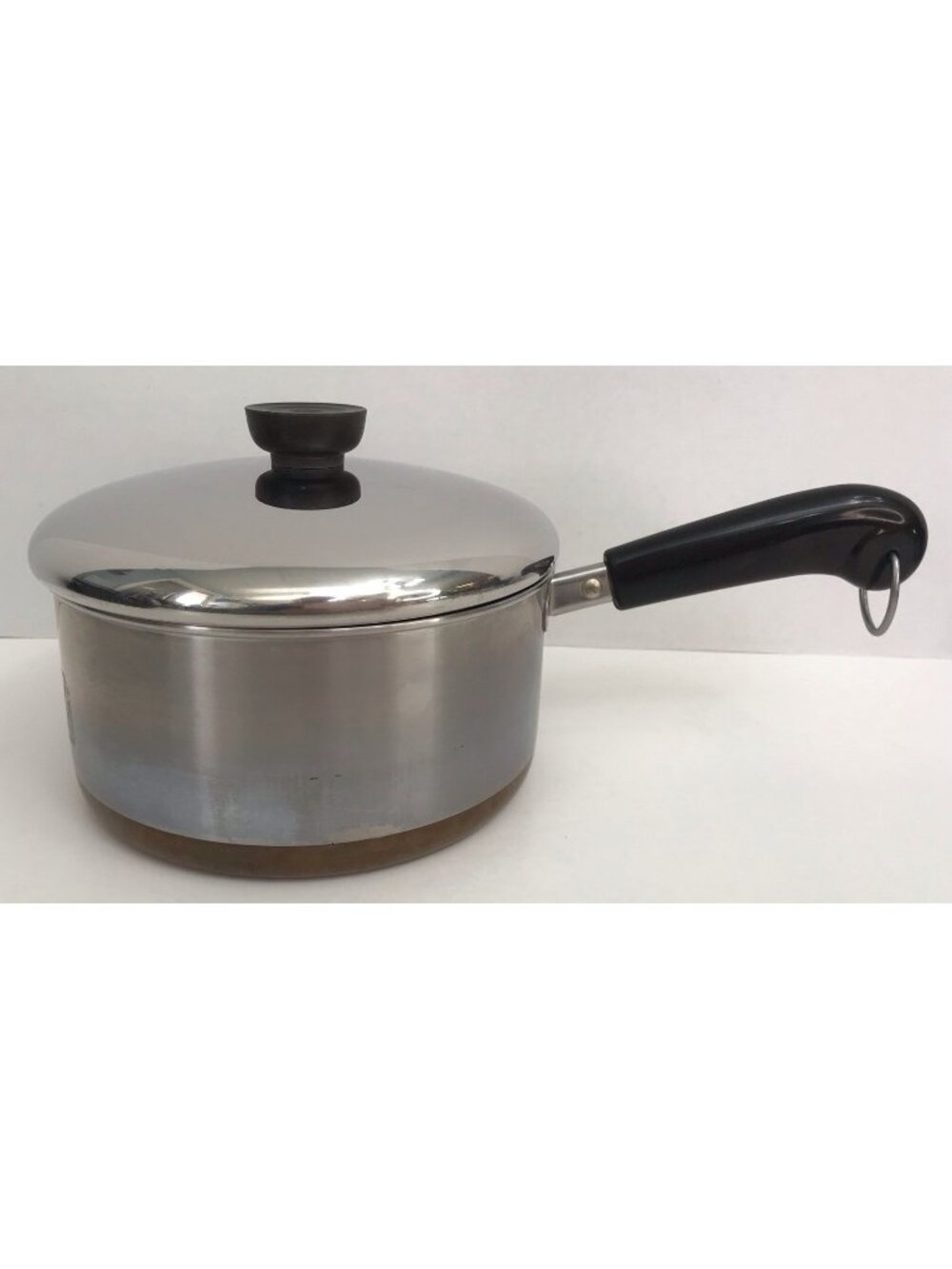 Vintage REVERE WARE 1801 2 Qt Copper Bottom Sauce Pan Pot With Lid Clinton, IL